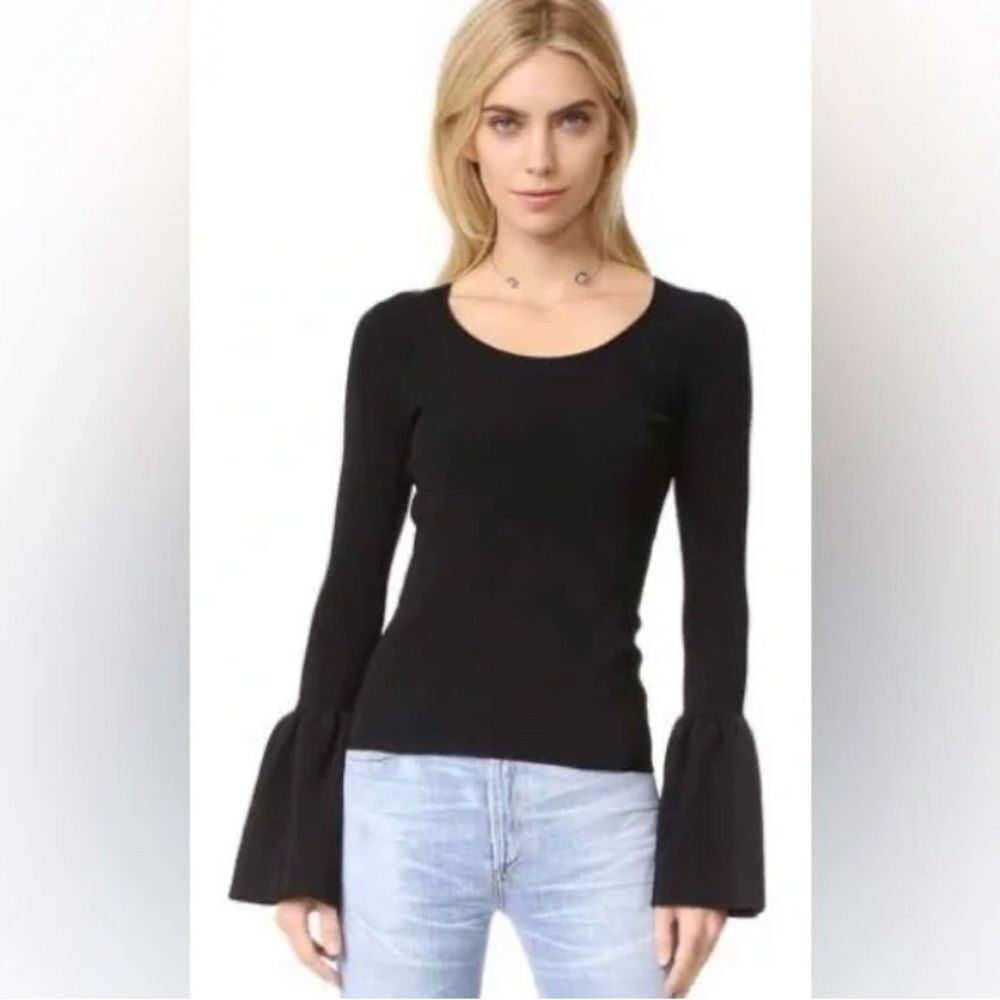 Elizabeth & James | Willow Bell Sleeve Ribbed Top M